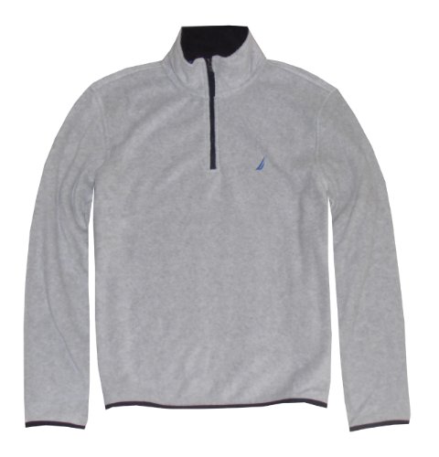 Nautica Men Quarter Zip Logo Fleece Jacket Sweatshirt