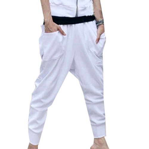 Finejo Men’s Hip-hop Baggy Casual Pocket Sports Harem Pant