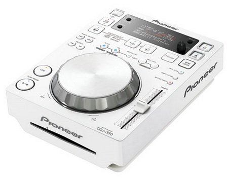 PIONEER CDJ-350-W Single Disc DJ CD Player (White)