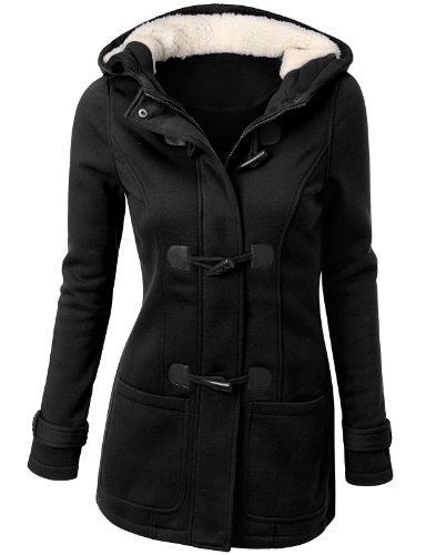 Doublju Fleece Hooded Coat Jacket