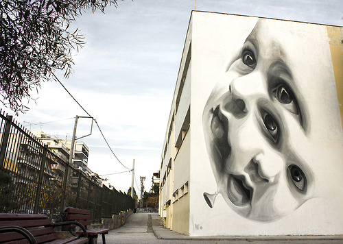 "No Future" (Athens 2014)First of the year mural for the Greek…