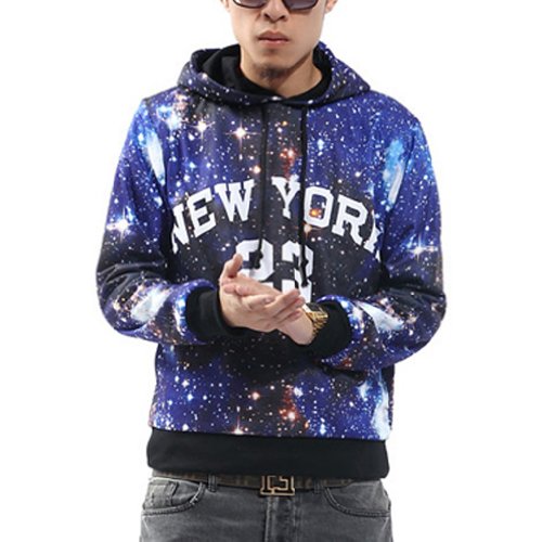 Zero Men’s Hipster Hip Hop Galaxy New York Pyrex 23 Hoody Sweater Jacket