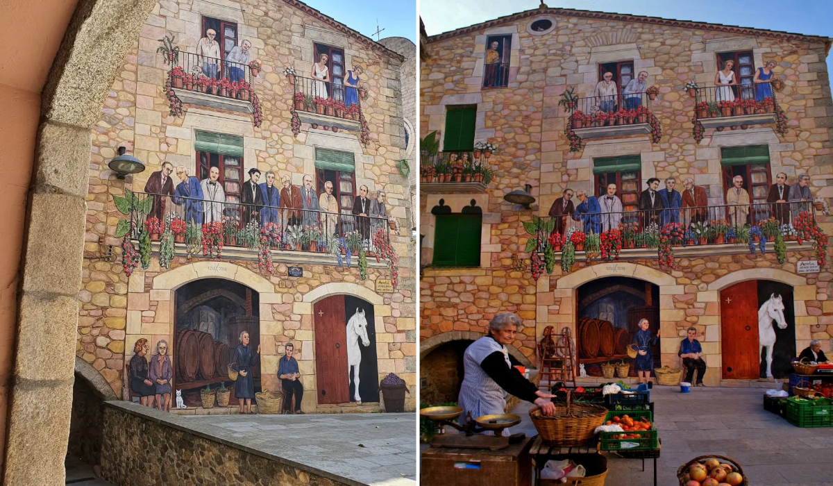 5 photos: Mural by Carles Arola in Calonge, Spain