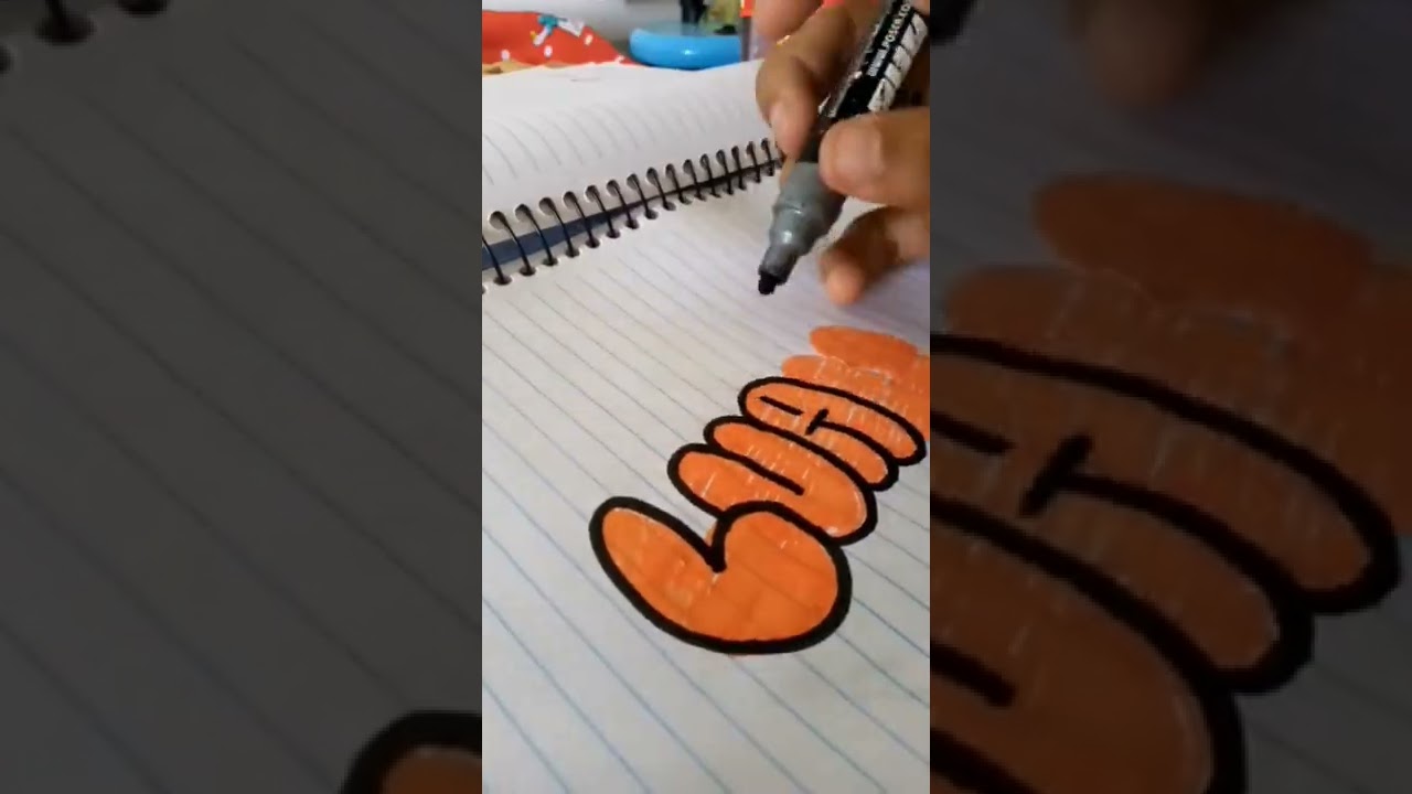 Como fazer letras de GRAFFITI – Bomb (contém ironia) #sheipstickers #shorts #howtograffiti