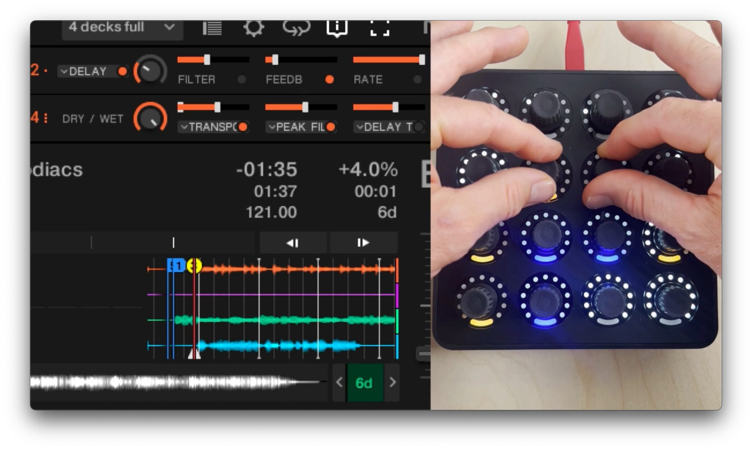 Ean’s powerful Midi Fighter Twister mapping for Traktor Pro 4’s Stems + Pattern Player