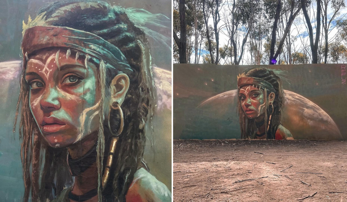 Mural by Camilo Delgado in Donald, Australia