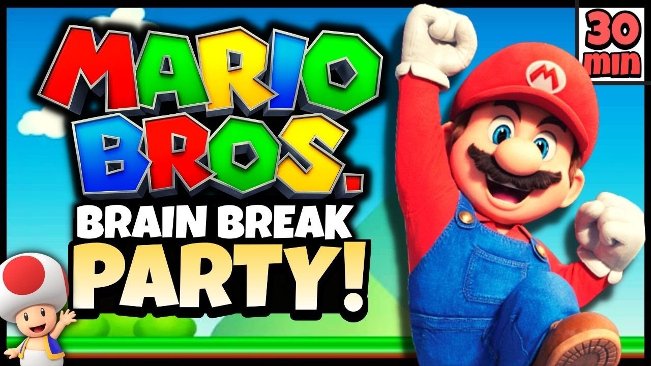 Super Mario Brain Break Party | Freeze Dance & Run | Just Dance | Jump Challenger