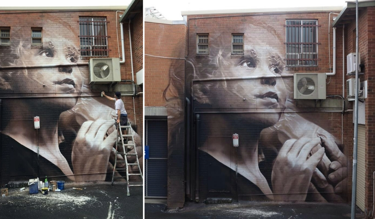 “Willow” by Guido van Helten in Lismore, Australia