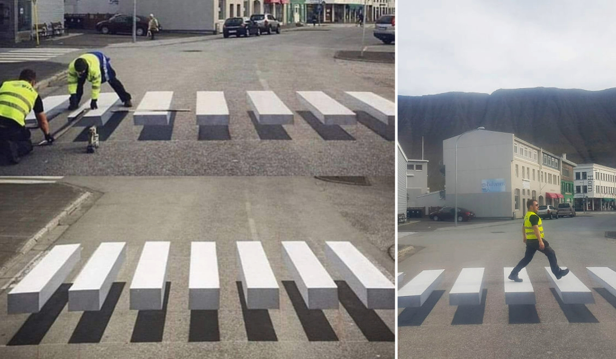 How 3D Pedestrian Crossings Are Slowing Down Speeding Drivers in Iceland